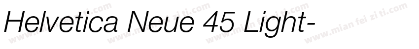 Helvetica Neue 45 Light字体转换